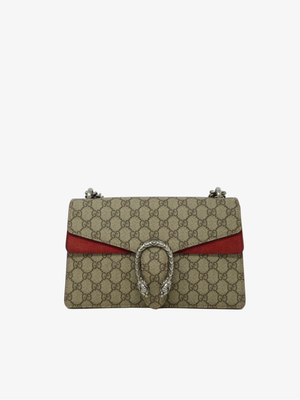 Gucci Canvas/Red Small GG Canvas Dionysus Shoulder Bag